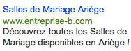 annonce adwords entreprise B