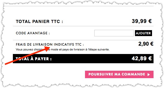 page panier envie de fraise